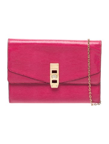 Embossed Leather Shoulder Bag