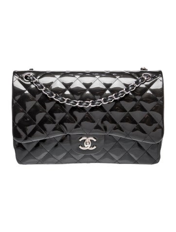 Classic Jumbo Striated Double Flap Bag
