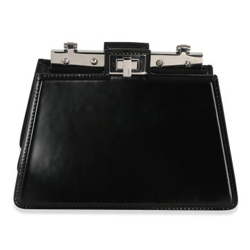Leather Peekaboo Cut Chain Shoulder Bag Petite