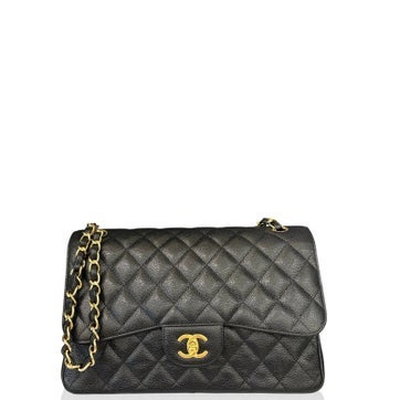 Calfskin Double Flap Bag Jumbo
