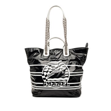 Coated Canvas La Pausa Bay Shopping Satchel