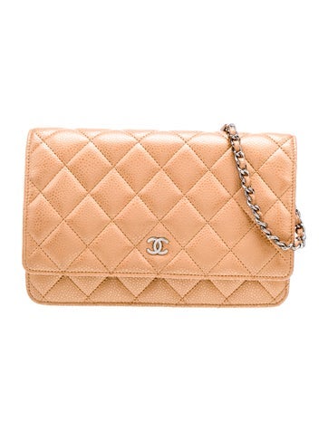 Caviar Leather Classic Quilted Wallet On Chain