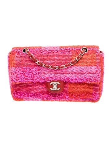 Classic Medium Tweed Single Flap Bag