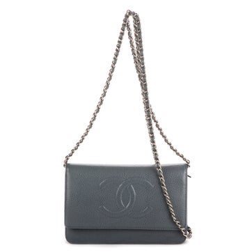 Leather Classic Timeless Wallet on Chain