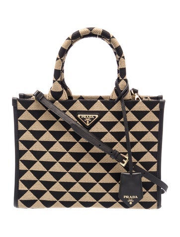 Enameled Metal Triangle Symbole Tote Bag Small