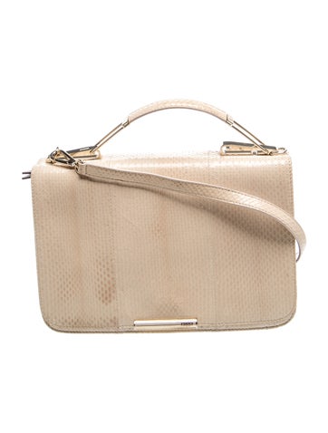 Snakeskin Top Handle Bag
