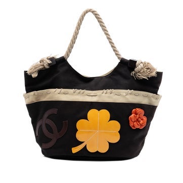 2004 Cruise Camellia CC Clover Rope Cabas Tote