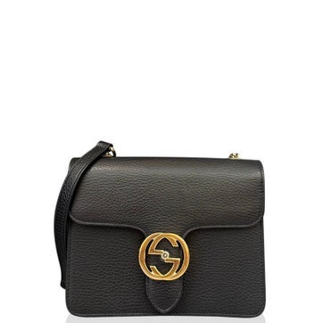 Calfskin Interlocking G Shoulder Bag Small