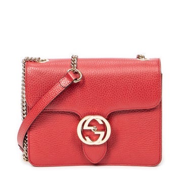 Leather Small Interlocking GG Chain Crossbody