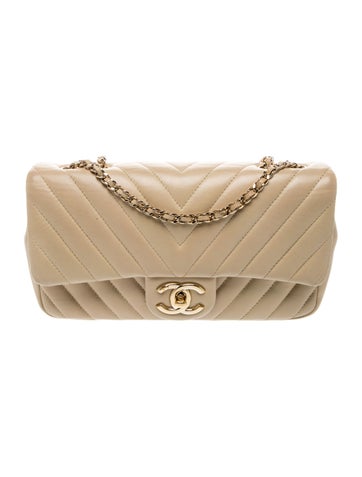 Small Chevron Single Flap Bag