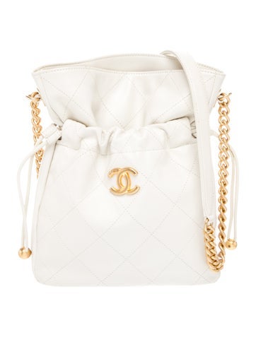 Quilted CC Drawstring Shoulder Bag