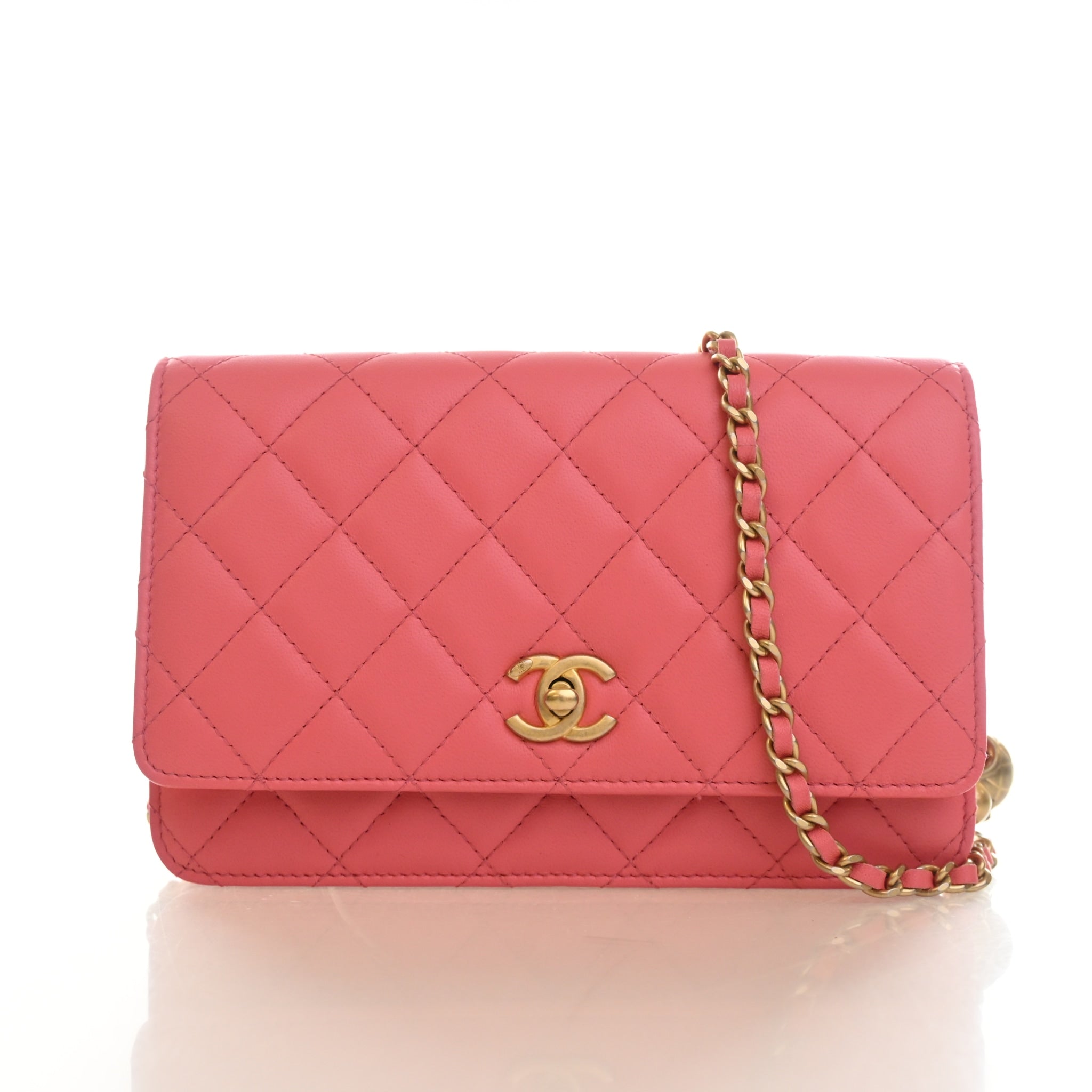 Chanel Lambskin Pearl Crush Wallet On Chain (WOC)