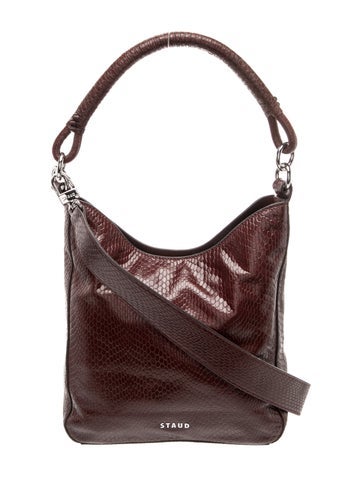 Embossed Leather Top Handle Bag