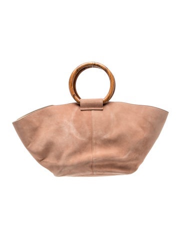 Suede Top Handle Bag