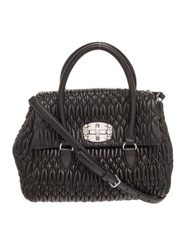 Leather Cammeo Nappa Matelassé Leather Crystal
