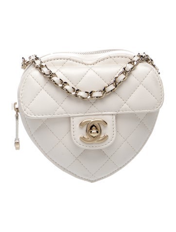 Chanel 2025 Mini CC In Love Heart Clutch w/ Chain w/ Tags