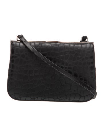 Embossed Leather Crossbody Bag