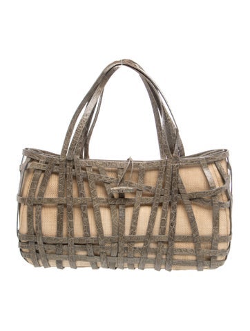 Crocodile Top Handle Bag