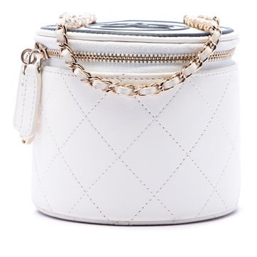 Quilted Lambskin Chain and Charm Vanity Case
