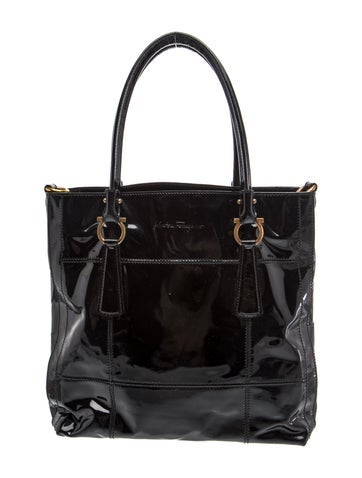 Patent Leather Top Handle Bag