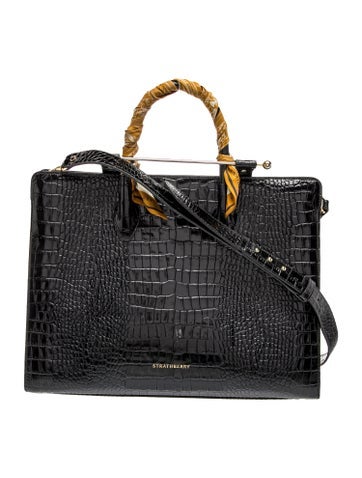 Strathberry Embossed Leather Top Handle Bag