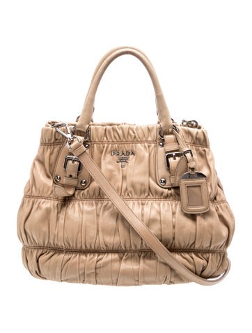 Nappa Gaufre Leather Shoulder Bag