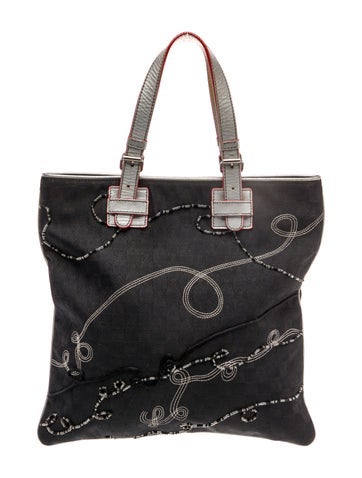 Anagram Beaded Jacquard Tote