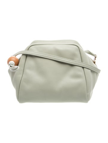 Calf Leather Puffy Pouch w/ Strap Small