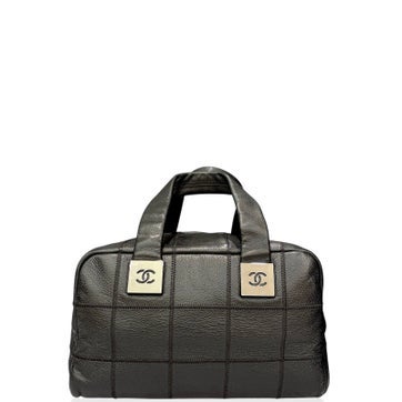 Calfskin Square Quilt Bowler Bag