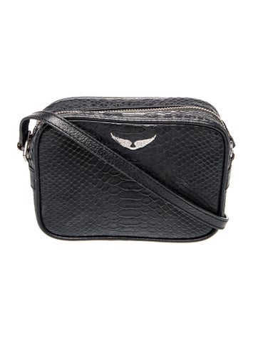 Embossed Leather Crossbody Bag