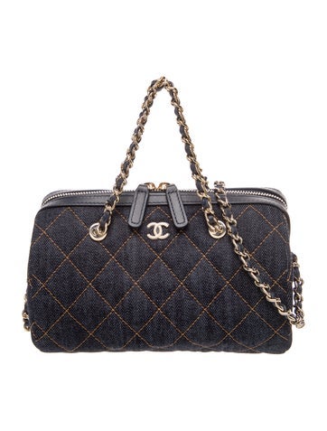 2026 Denim Quilted Barrel Clutch
