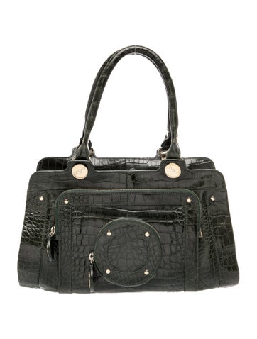 Crocodile Top Handle Bag