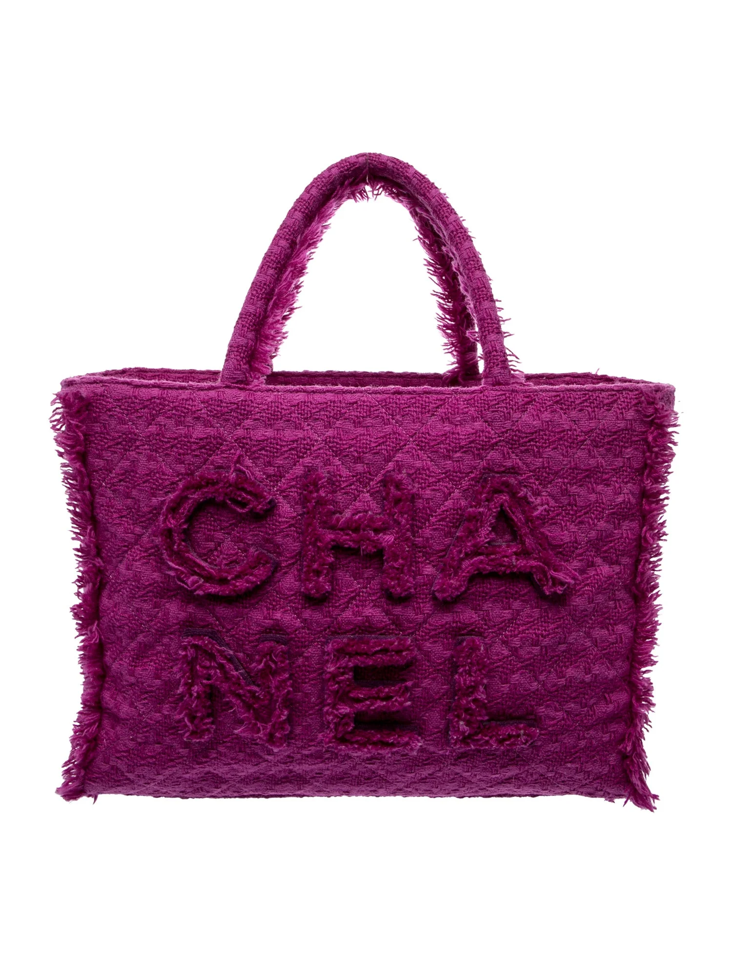 Tweed Giant Logo Shopping Tote