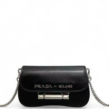 Vitello Leather Shoulder Bag Medium