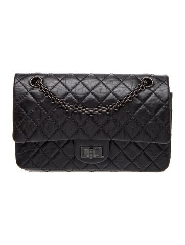 So Black Reissue 225 Double Flap Bag