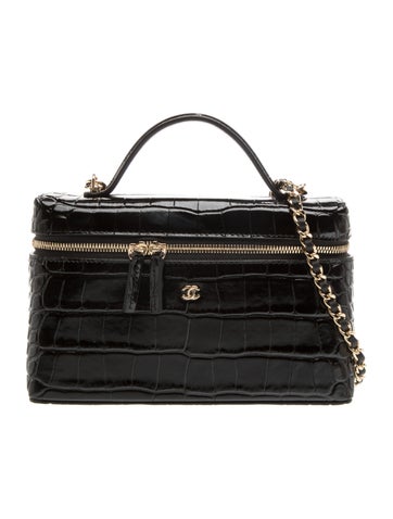 2026 Crococo Embossed Slim Vanity Case w/ Chain