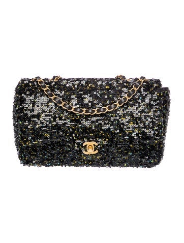 Medium Sequin Flap Bag