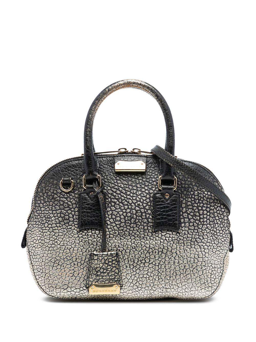 Burberry 2000-2017 Small Ombre Metallic Grained Calfskin Orchard Bowling Bag satchel