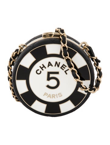 Poker Face Minaudiere Clutch w/ Chain