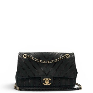 Snakeskin Medium Single Flap Medium