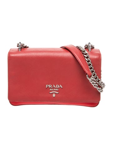 Saffiano Lux Leather Shoulder Bag