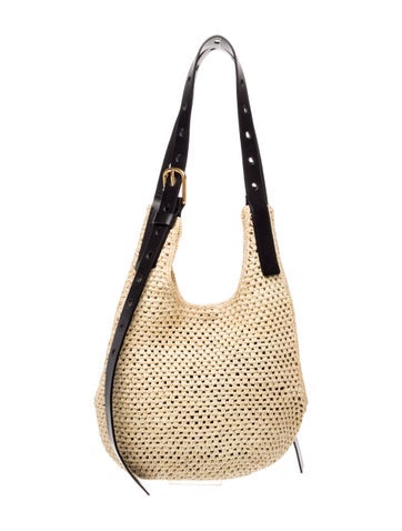 Raffia Punch Hole Hobo Small w/ Tags