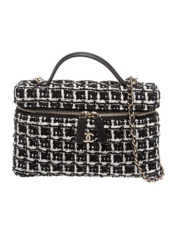 Tweed Vanity Case with Chain