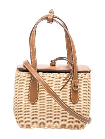 Wicker Top Handle Bag