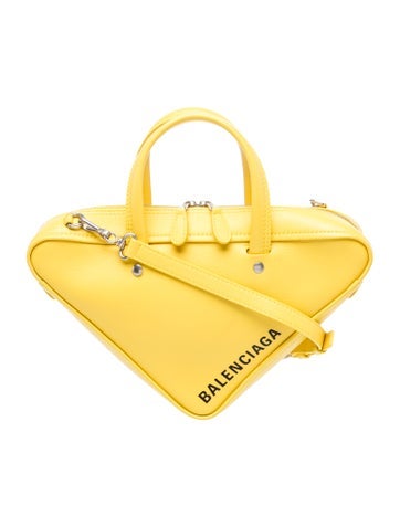 Leather Triangle Duffle Bag XS