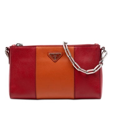 Leather Bicolor Saffiano Lux Crossbody