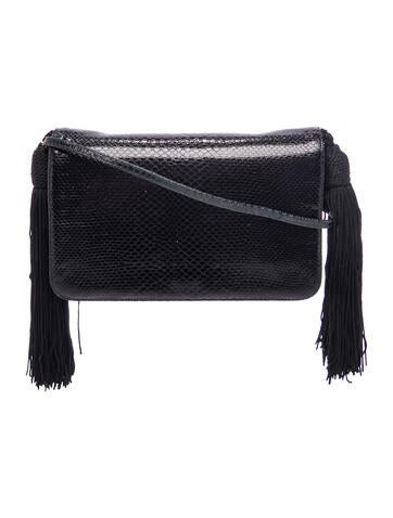 Judith Leiber Embossed Leather Crossbody Bag Vintage