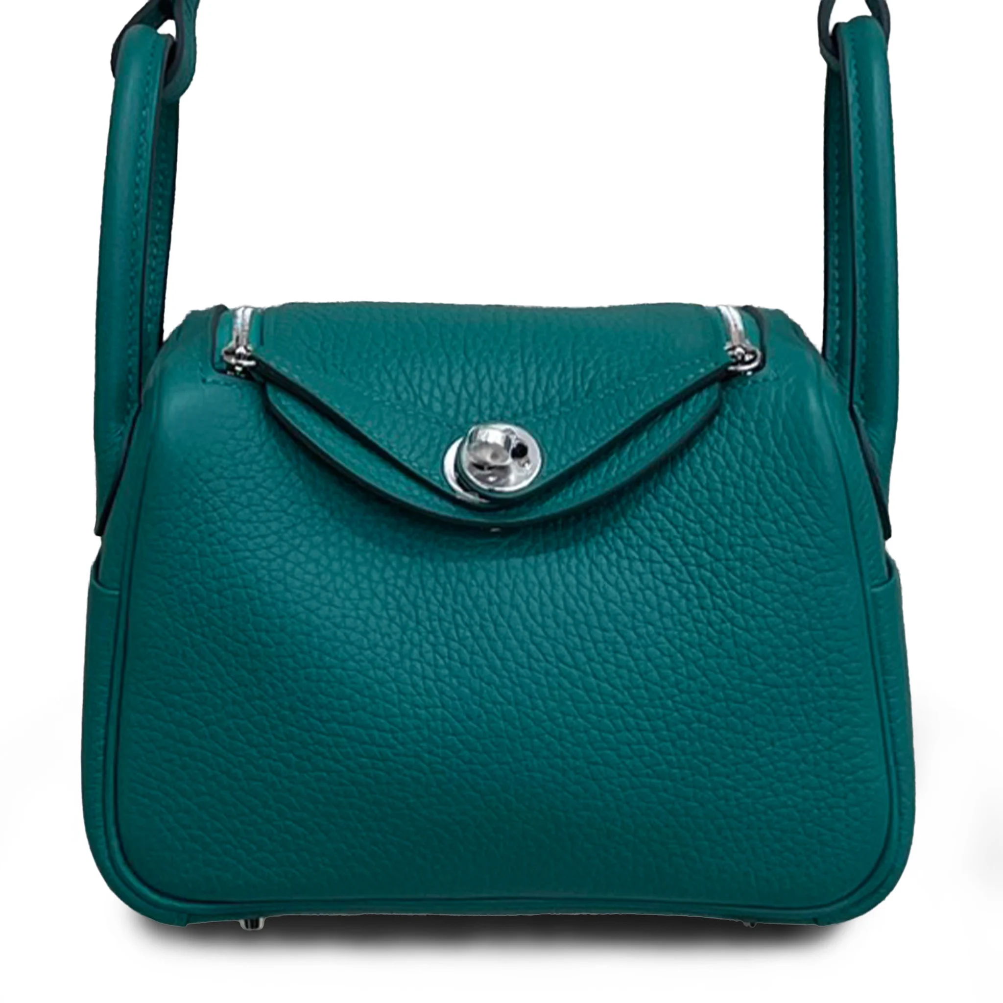 Unused ( Rank NS ) HERMÈS Mini Lindy II Vert Vertigo (U4) Clemence Palladium hardware W (2024)