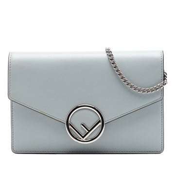 Calf Leather Leather F Is Envelope Wallet On Chain