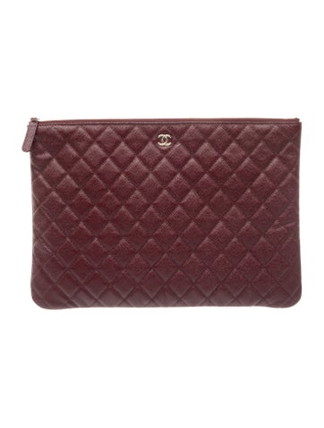 Large Caviar Quilted O-Case